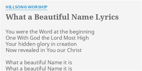 what wonderful name it is hillsong lyrics|beautiful name hillsong lyrics.